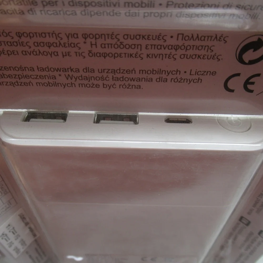 Lexman Portable Power Bank 10400 mAh 3.1A Output Dual USB Charger White LOT OF 2